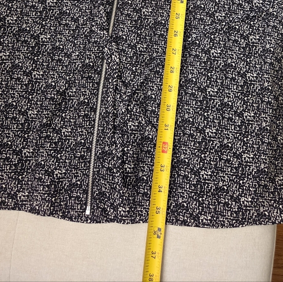 Express Black & White Classic Shirt Dress Long Sleeve Zip Front Tie Waist Small - Picture 14 of 15